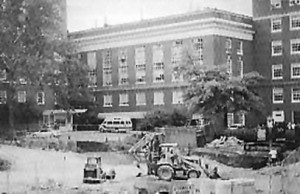 historical photo of uva hospital west complex