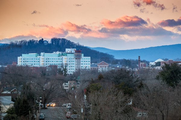 View of the UVA Medical Center from Belmont