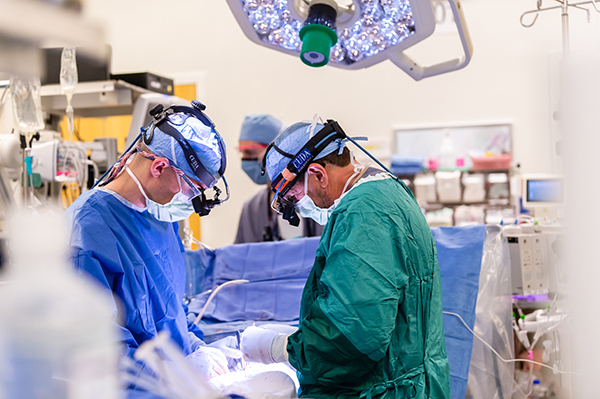 UVA Cardiac surgeons operating on a patient.