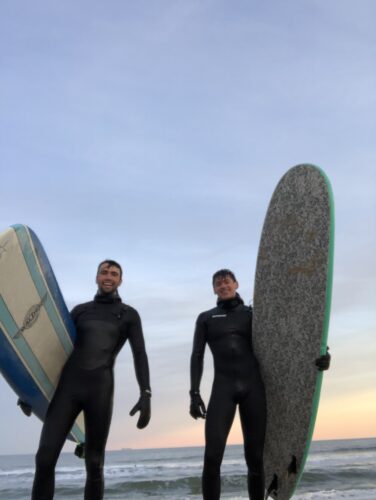 Andrew Hawkins, MD Surfs with a Friend