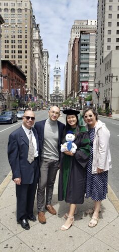 University of Virginia Daniella Wong, MD, Surgery Resident at Graduation with her family.